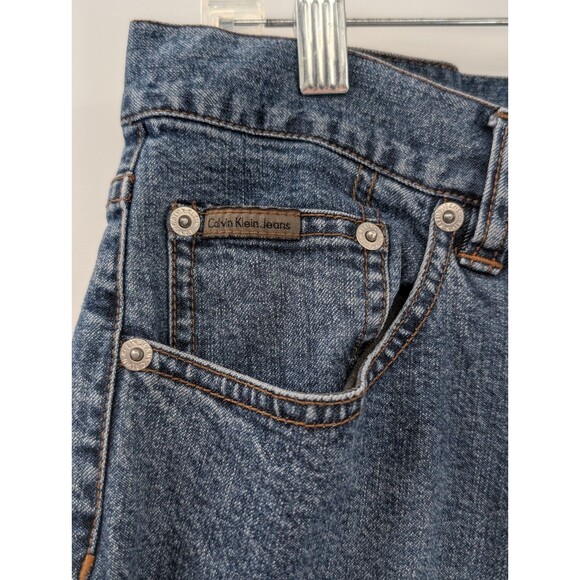 Calvin Klein Vtg Medium Wash Blue Mid Rise Straight Leg Jeans Size 10 31x31 - Picture 2 of 11